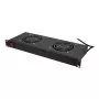 LogiLink FAU102B ventiliatorių blokas 19″ spintai, 2 ventiliatoriai, jungiklis, 1U, juodas