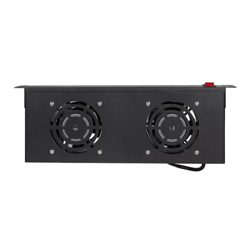 LogiLink FAU102B ventiliatorių blokas 19″ spintai, 2 ventiliatoriai, jungiklis, 1U, juodas