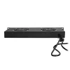 LogiLink FAU102B ventiliatorių blokas 19″ spintai, 2 ventiliatoriai, jungiklis, 1U, juodas