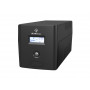 Alantec AP-BK1000-02 nepertraukiamo maitinimo šaltinis UPS 1000VA/600W, bokšto tipo, LCD, 4×CEE 7/3, USB, 2×7Ah VRLA baterijos