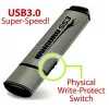 Kanguru SS3 KF3WP-128G USB 3.0 raktas, 128 GB, su fizine apsauga nuo rašymo