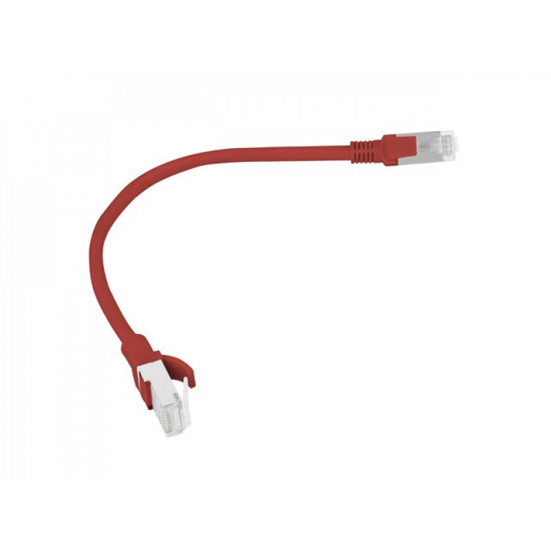 Lanberg PCU6-10CC-0025-R tinklo kabelis RJ45 Cat.6 U/UTP, 0,25 m, raudonas