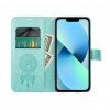 OEM dėklas knygelė Mezzo Book Samsung S20 FE / S20 FE 5G telefonams, su sapnų gaudyklės raštu, žalias