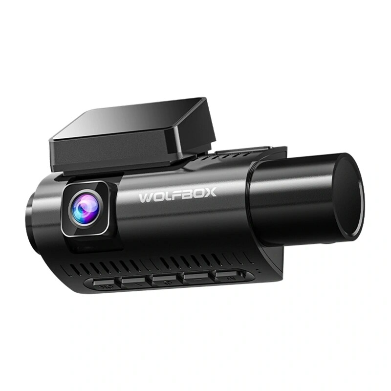 Vaizdo registratorius WOLFBOX i07: 2,5K priekinė + 1080p galinė ir salono kamera, Wi-Fi