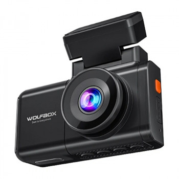 Vaizdo registratorius WOLFBOX X3: 2,5K priekinė + 1080p galinė kamera, Wi-Fi, 64 GB