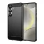 iLike Carbon Case lankstus silikoninis telefono dėklas, skirtas Xiaomi Poco F7 Pro, juodas