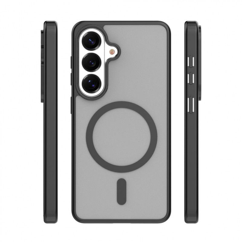 iLike Mag Matt telefono dėklas, skirtas Samsung Galaxy A16 4G / A16 5G / A17 4G / A17 5G su didele kameros išpjova, juodas