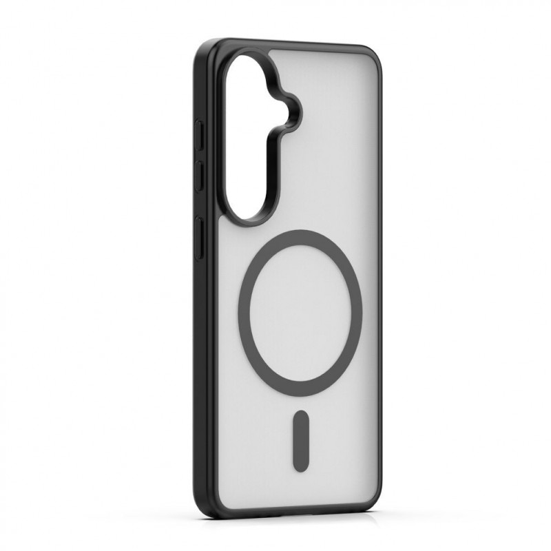 iLike Mag Matt telefono dėklas, skirtas Samsung Galaxy A16 4G / A16 5G / A17 4G / A17 5G su didele kameros išpjova, juodas