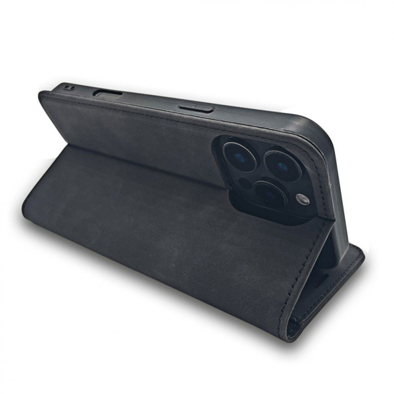 TFO Smart Suede telefono dėklas iPhone 17 Pro Max 6,9 / iPhone 18 Pro Max 6,9, juodas
