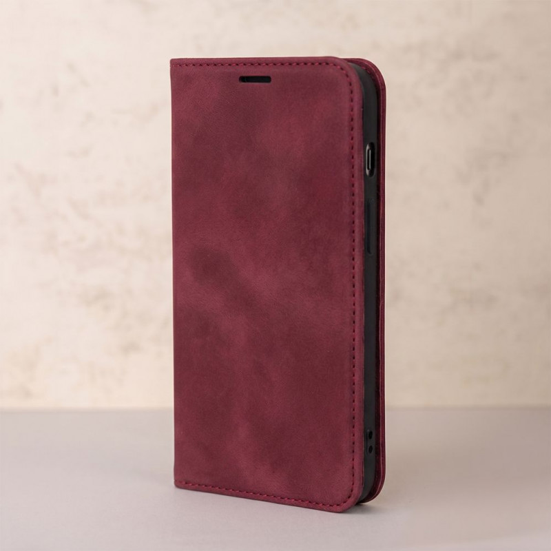 TFO Smart Suede telefono dėklas iPhone 17 Pro 6,3 / iPhone 18 Pro 6,3, bordo