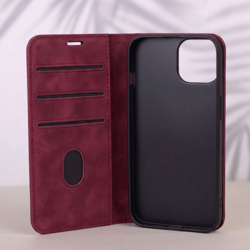 TFO Smart Suede telefono dėklas iPhone 17 Pro 6,3 / iPhone 18 Pro 6,3, bordo
