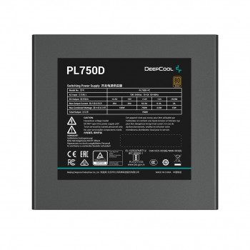 DeepCool PL750D R-PL750D-FC0B-EU PC maitinimo blokas, 750 W, ATX 20+4 pin, juodas