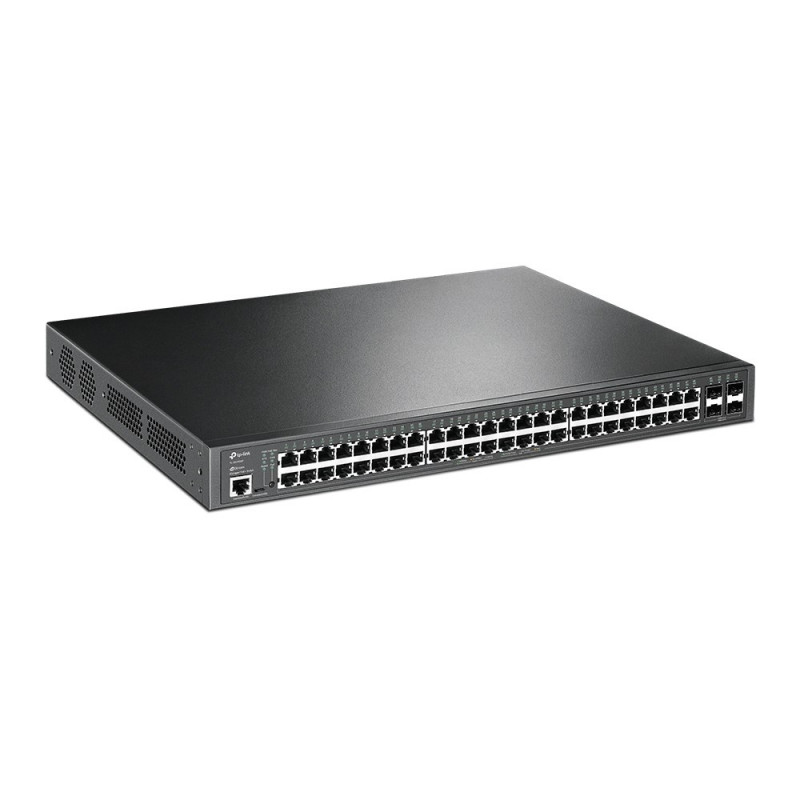 TP-Link JetStream TL-SG3452P valdomas L2/L3 Gigabit Ethernet tinklo komutatorius su PoE, 1U, juodas