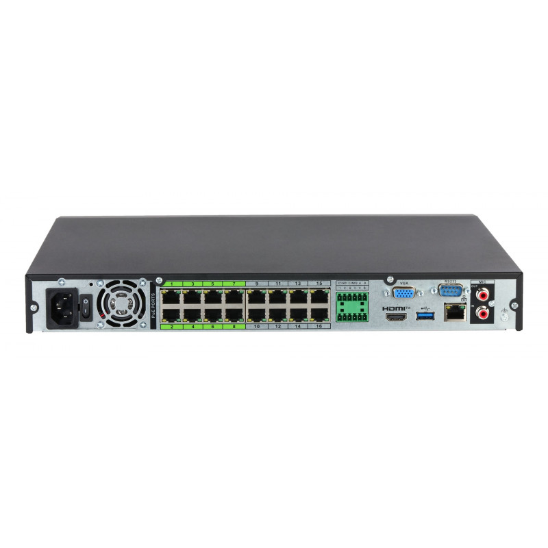 Dahua NVR5232-16P-EI2 IP vaizdo registratorius (32 kanalai, 16 PoE, WizSense)