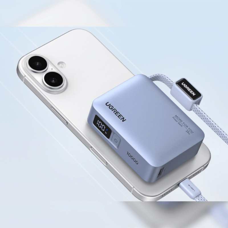 Ugreen PB584 nešiojama baterija 10000 mAh, pilka