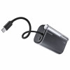 SHARGE Flow 3 nešiojamas įkroviklis, 10 000 mAh, 45 W PD, USB-C kabelis, juodas