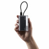 SHARGE Flow 3 nešiojamas įkroviklis, 10 000 mAh, 45 W PD, USB-C kabelis, juodas