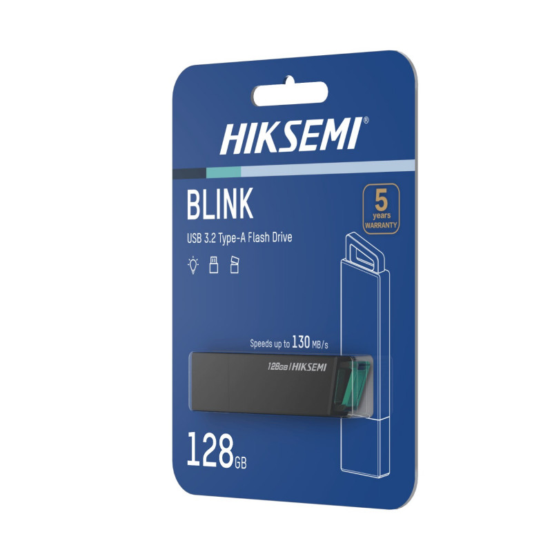 Hiksemi Blink HS-USB-E302 128 GB USB 3.2 atmintukas, juodas
