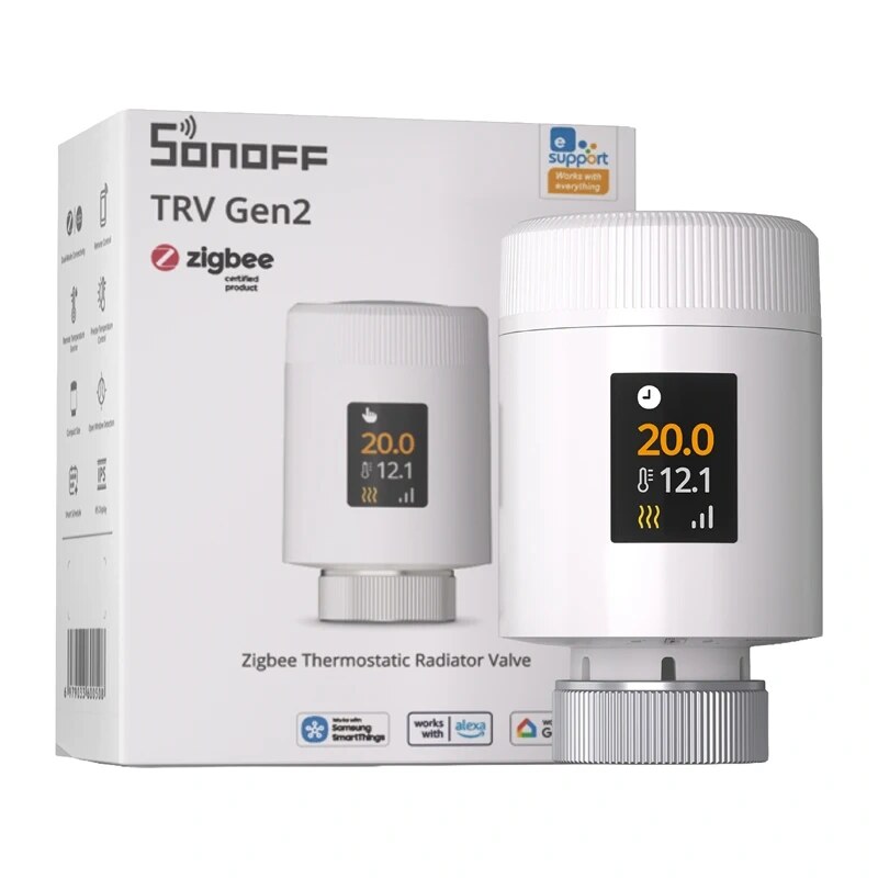 Sonoff TRV Gen2 (TRV-ZBT) Zigbee radiatoriaus termostatinė galvutė