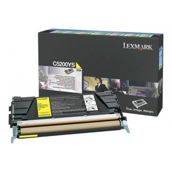 Lexmark C5200YS originali geltona tonerio kasetė, LRP