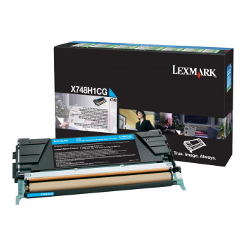 Lexmark X748H1CG tonerio kasetė spausdintuvams X748de, X748de LDS, X748de Statoil, X748dte (žydra)