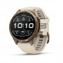 Garmin Fenix 9 Pro 010-04335-26 išmanusis laikrodis, 43 mm, Autumn Gold spalvos titanas, kreminis / pilkas silikoninis dirželis