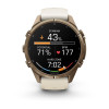 Garmin Fenix 9 Pro 010-04335-26 išmanusis laikrodis, 43 mm, Autumn Gold spalvos titanas, kreminis / pilkas silikoninis dirželis