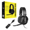 Corsair HS55 Surround CA-9011260-AP laidinės ausinės su mikrofonu žaidimams, Dolby Audio 7.1, anglies juodos