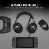 Corsair HS55 Surround CA-9011260-AP laidinės ausinės su mikrofonu žaidimams, Dolby Audio 7.1, anglies juodos