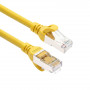 ACT FC2801 S/FTP CAT6A tinklo kabelis, 1 m, TPE, labai lankstus, su apsauga nuo užsikabinimo, RJ45, geltonas