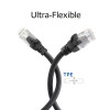 ACT FC1903 U/UTP CAT6A TPE itin lankstus tinklo kabelis su RJ45 kištukais, 3 m, juodas
