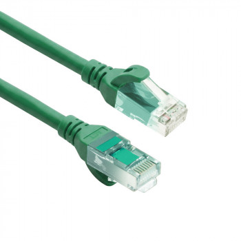 ACT FC1701 žalias U/UTP CAT6A tinklo kabelis, TPE, itin lankstus, RJ45, 1 m