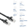 ACT FC1902 CAT6A U/UTP lankstus jungiamasis kabelis, 2 m, TPE, RJ45 jungtys, juodas