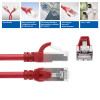 ACT FC2507 S/FTP CAT6A tinklo jungiamasis kabelis, 7 m, raudonas