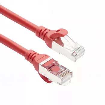 ACT FC2510 S/FTP CAT6A tinklo jungiamasis kabelis, 10 m, raudonas