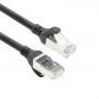ACT FC2915 S/FTP CAT6A jungiamasis kabelis, TPE, itin lankstus, nesikabinančios RJ45 jungtys, 15 m, juodas