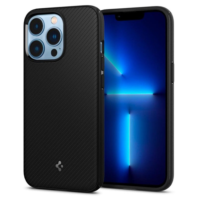 Spigen Mag Armor SPN1735BLK dėklas Apple iPhone 13 Pro telefonui, MagSafe, matinis juodas