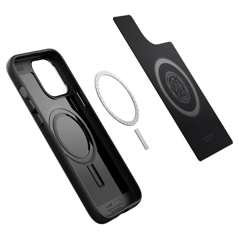 Spigen Mag Armor SPN1735BLK dėklas Apple iPhone 13 Pro telefonui, MagSafe, matinis juodas