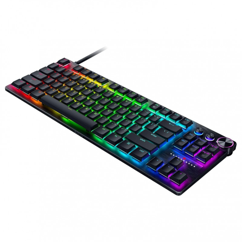 Razer Huntsman V3 Pro Low-Profile TKL klaviatūra žaidimams, analoginiai jungikliai, DE (ISO) išdėstymas, juodos spalvos