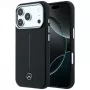 Mercedes Leather Semi Wrap Iconic Line dėklas su MagSafe iPhone 18 Pro / 17 Pro, juodas