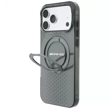 Mercedes AMG00127 AMG IML Double Layer Urban Line telefono dėklas su MagSafe ir žiedu-stovu, skirtas iPhone 18 Pro Max / 17 Pro Max, pilkas