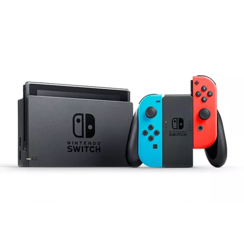 Nintendo Switch (naujas modifikuotas modelis) nešiojama žaidimų konsolė, juoda / mėlyna / raudona, 15,8 cm (6,2 colio), 32 GB, Wi-Fi