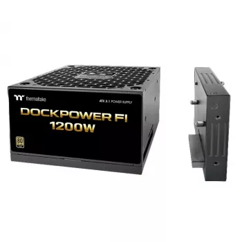Thermaltake Dockpower FI 1200W kompiuterio maitinimo šaltinis, 80 PLUS Gold, ATX 3.1, juodas