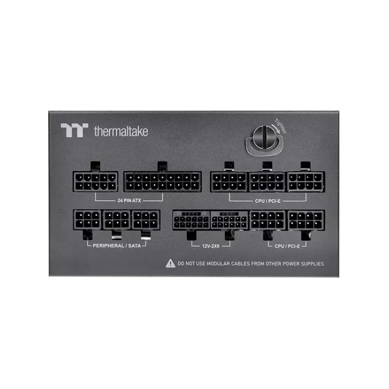 Thermaltake Dockpower FI 1200W kompiuterio maitinimo šaltinis, 80 PLUS Gold, ATX 3.1, juodas