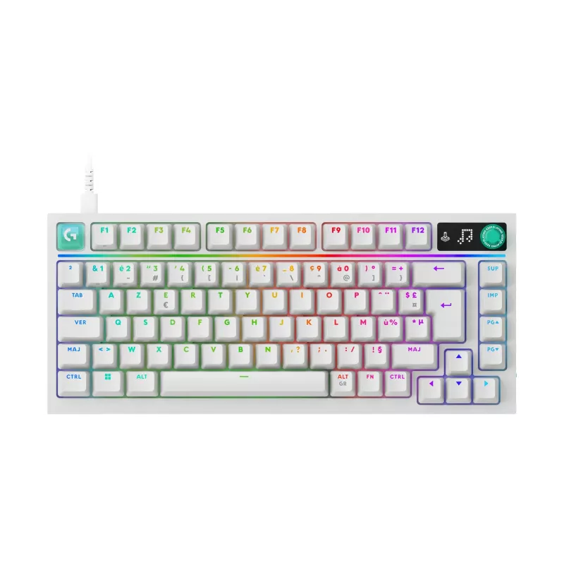 Klaviatūra Logitech G316 X 75, 920-014315, baltos spalvos, FR