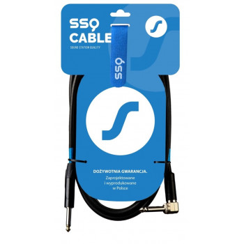 SSQ JMPJMK2 SS-1440 kabelis mono Jack – mono Jack (pasuktas 90 laipsnių), 2 m, juodas