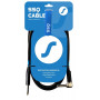 SSQ JMPJMK2 SS-1440 kabelis mono Jack – mono Jack (pasuktas 90 laipsnių), 2 m, juodas