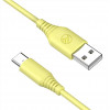 Tellur TLL155400 silikoninis kabelis USB – Type-C, 3A, 1 m, geltonas