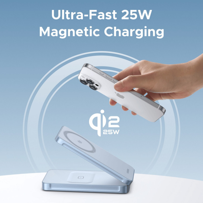 Ugreen W756 55963 MagFlow indukcinis įkroviklis 2 viename