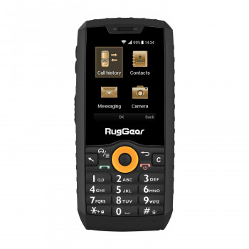 RugGear RG150 patvarus mygtukinis telefonas, Dual SIM, juodas